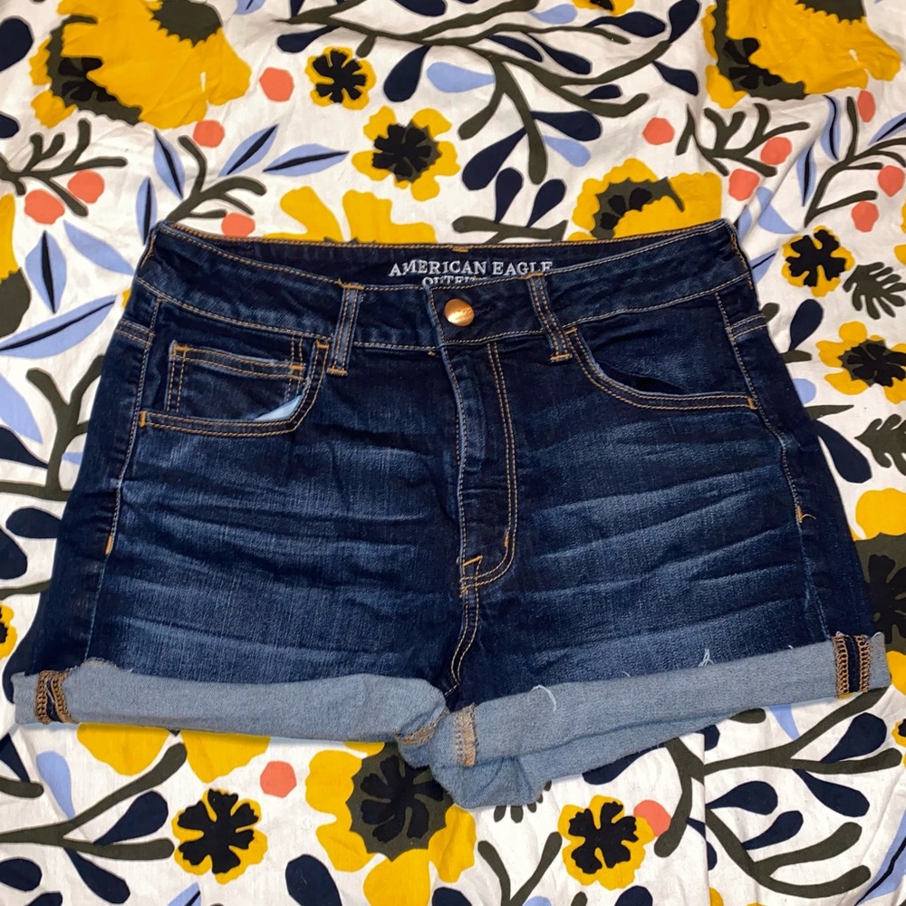 American Eagle Hi-Rise denim shorts (size 12)